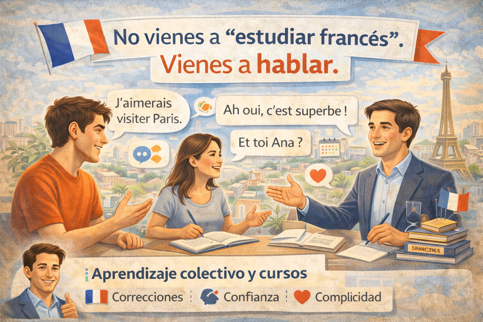 Método Parlons FLE: no estudiar francés, sino hablarlo